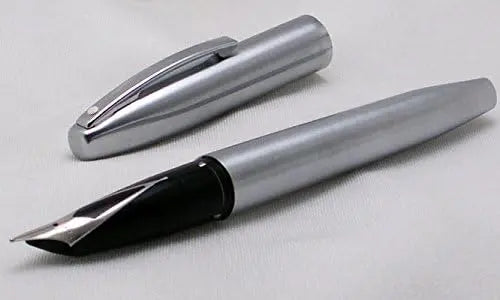 Sheaffer Made in the USA Triumph imperial Brushed Chrome and Stainless Steel Medium nib Fountain Pen -with cartridges and converter system Sheaffer