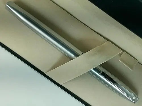 Sheaffer Made in the USA Triumph imperial Brushed Chrome and Stainless Steel Medium nib Fountain Pen -with cartridges and converter system Sheaffer