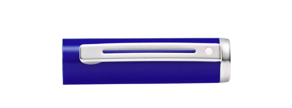 Sheaffer Pop Blue Ballpoint Pen with Chrome Trim (E2920151) cross