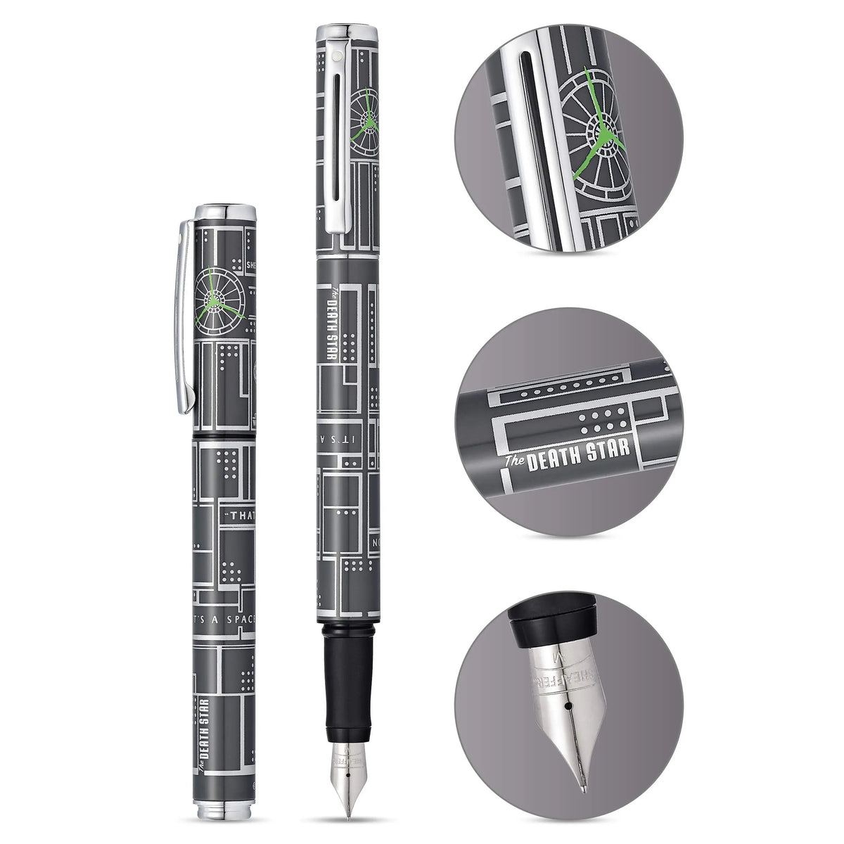 Sheaffer Pop Fountain Pen with Chrome Trim and Medium Nib in Gift Box cross