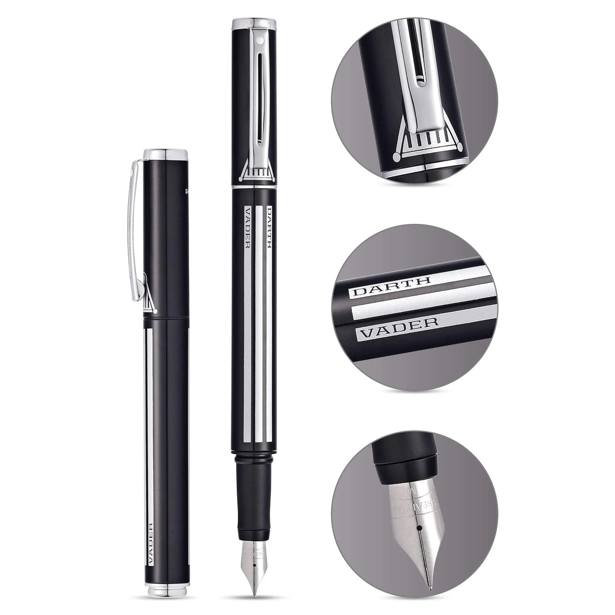 Sheaffer Pop Fountain Pen with Chrome Trim and Medium Nib in Gift Box cross