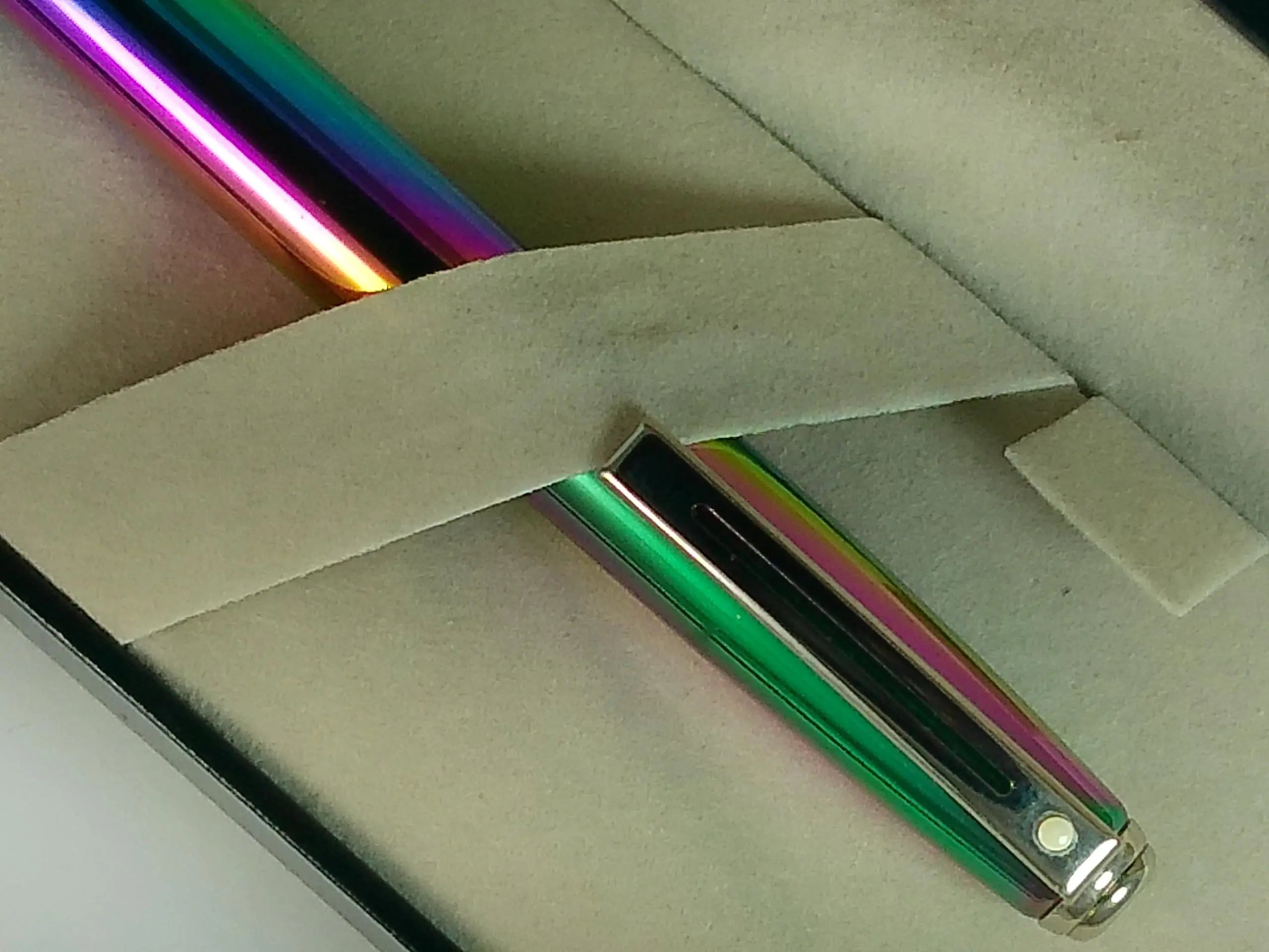 Sheaffer Prelude 9131 Fountain Pen, Titanium Oxide Rainbow Plasma Finish, Nickel Appointments, Made in USA Sheaffer