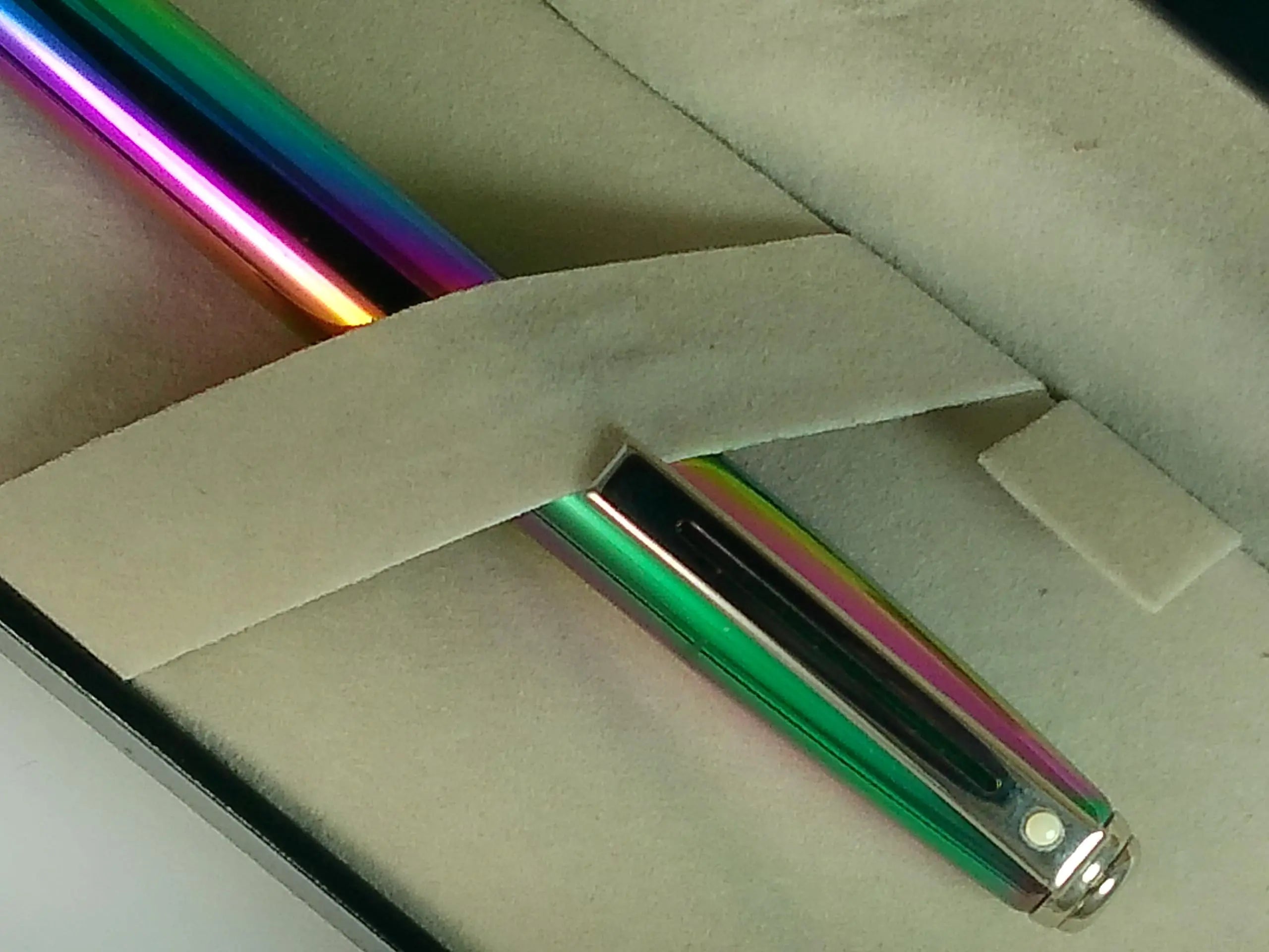 Sheaffer Prelude 9131 Fountain Pen, Titanium Oxide Rainbow Plasma Finish, Nickel Appointments, Made in USA Sheaffer