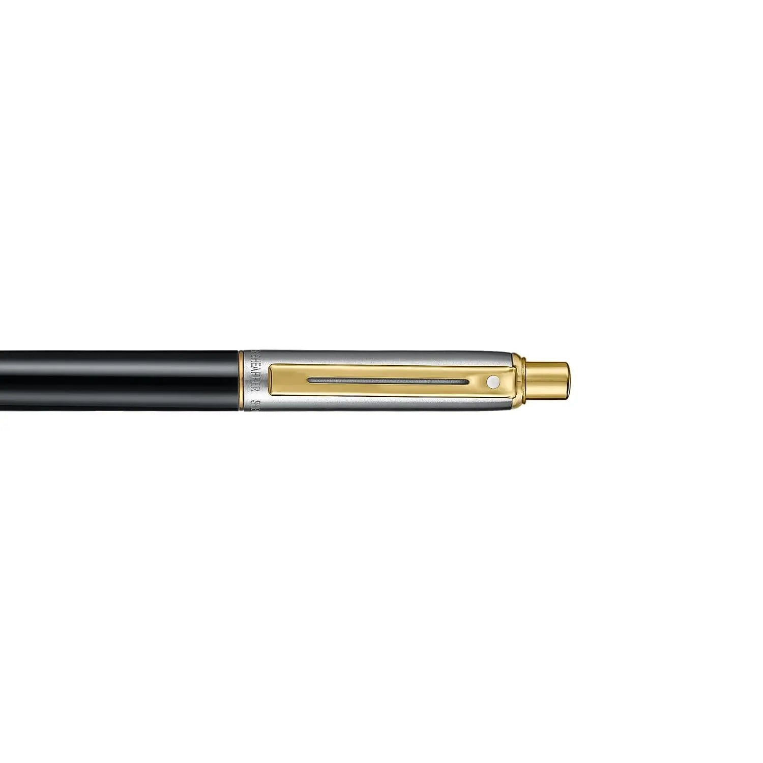 Sheaffer Sentinel Metal 335 Ballpoint Pen, Glossy Black Barrel, Brushed Chrome, Gold-plated Trims, Medium Point Sheaffer