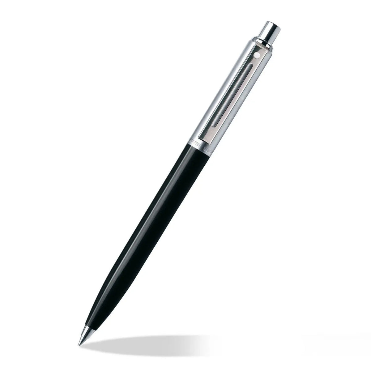 Sheaffer Sentinel, Black Resin Barrel, Chrome Cap, Nickel Plate Trim, Ballpoint cross