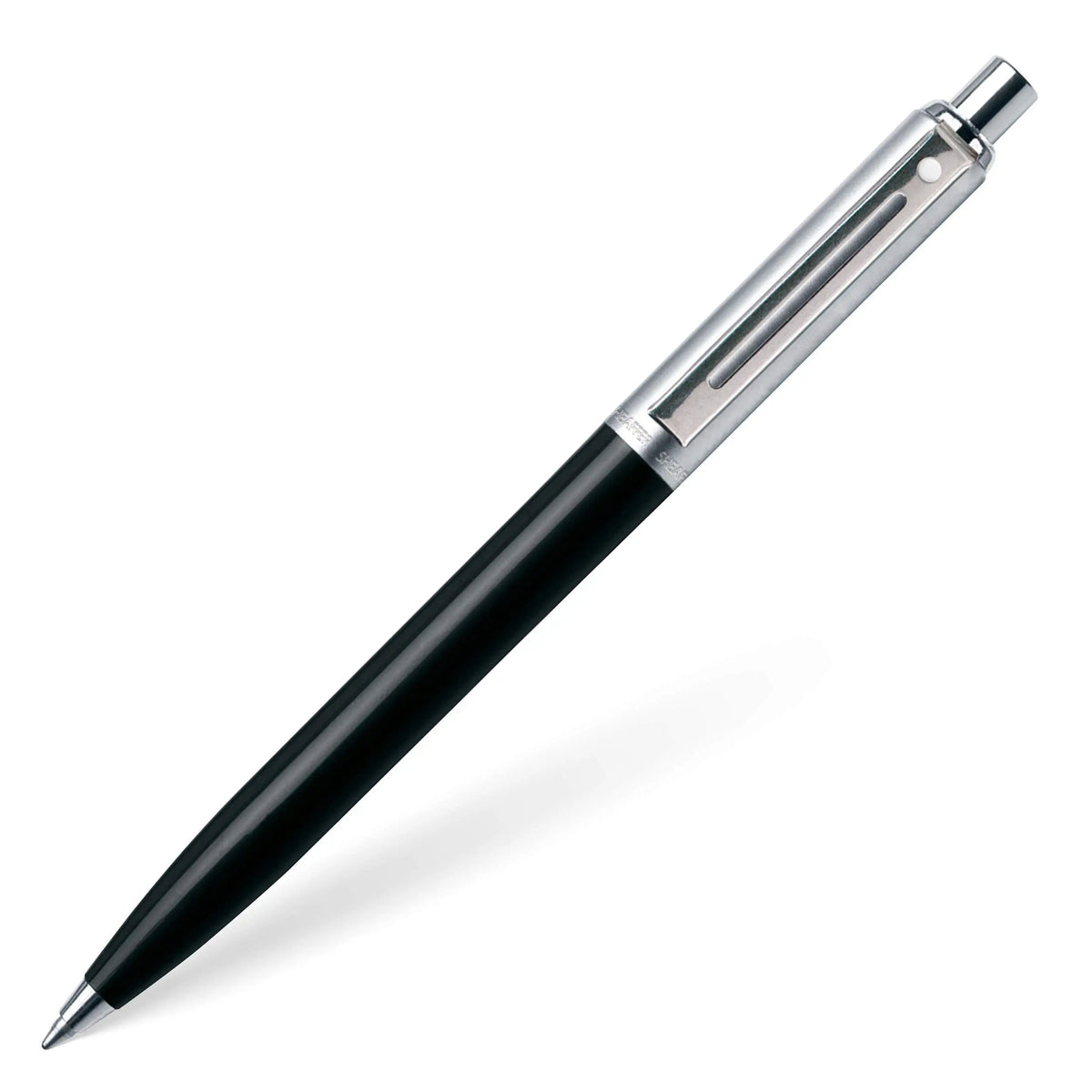 Sheaffer Sentinel, Black Resin Barrel, Chrome Cap, Nickel Plate Trim, Ballpoint cross