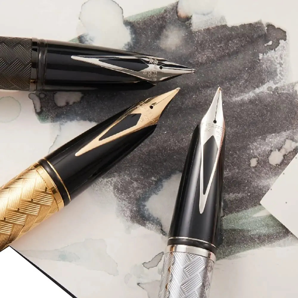 Sheaffer Sentinel, Black Resin Barrel, Chrome Cap, Nickel Plate Trim, Ballpoint cross