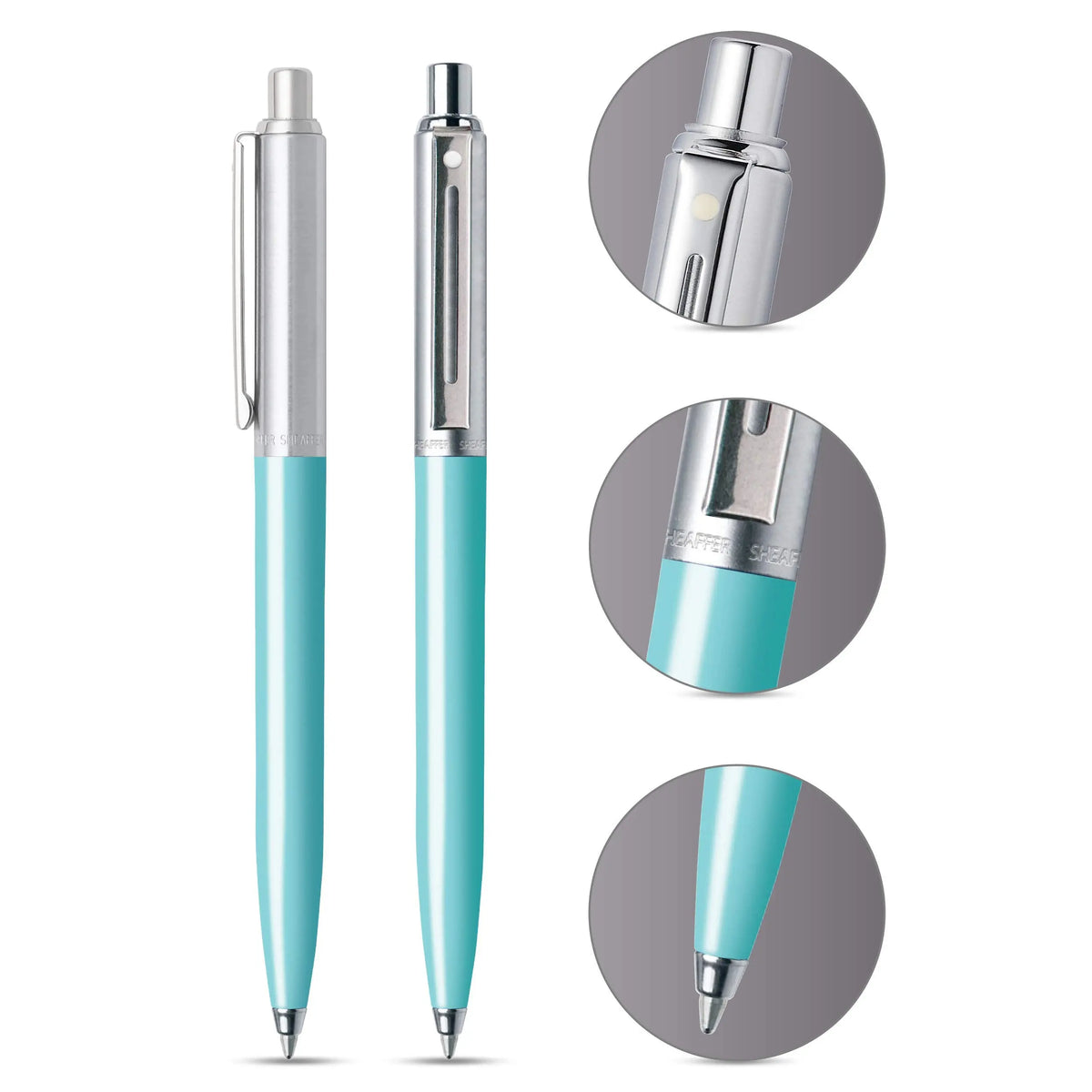 Sheaffer Sentinel, Black Resin Barrel, Chrome Cap, Nickel Plate Trim, Ballpoint cross