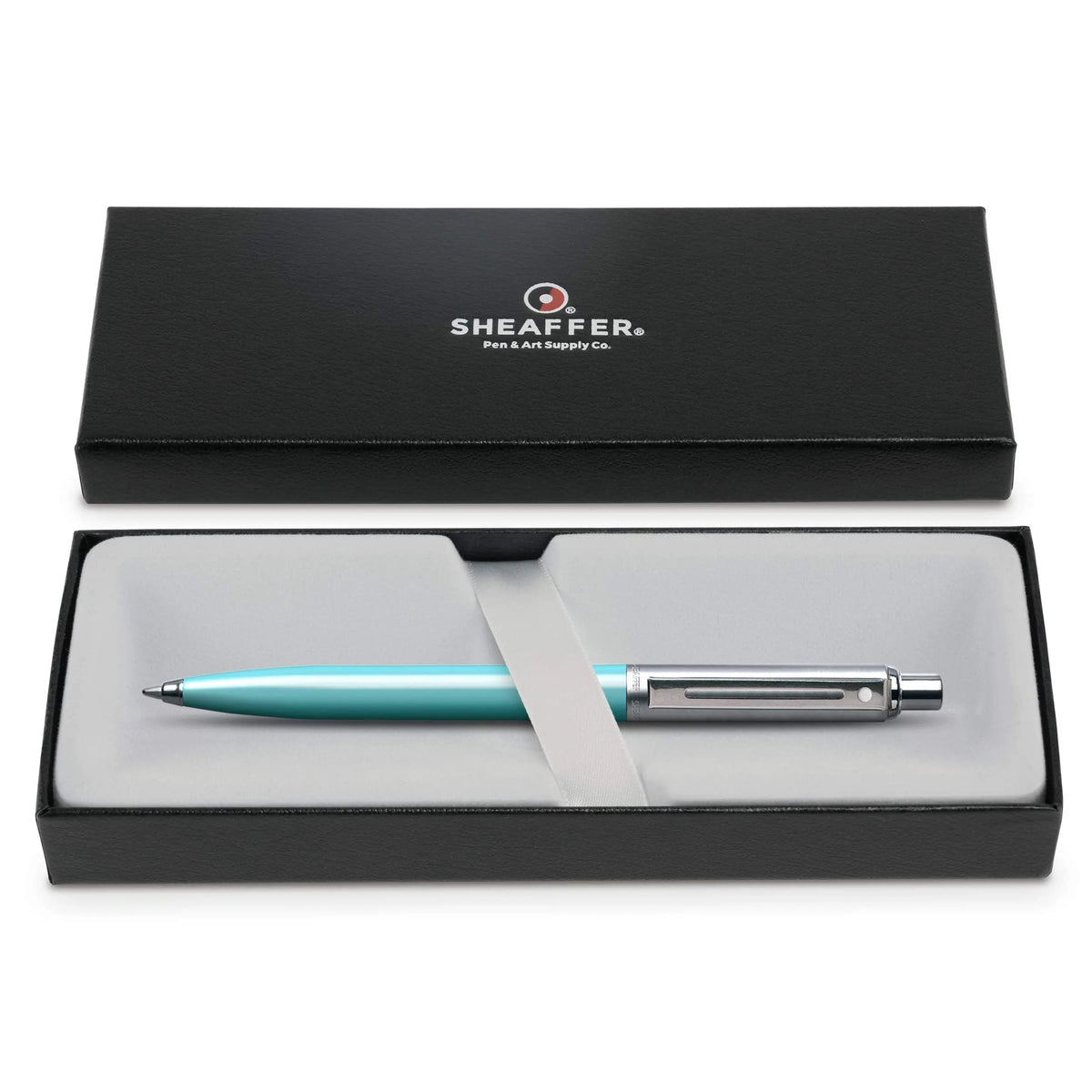 Sheaffer Sentinel, Black Resin Barrel, Chrome Cap, Nickel Plate Trim, Ballpoint cross