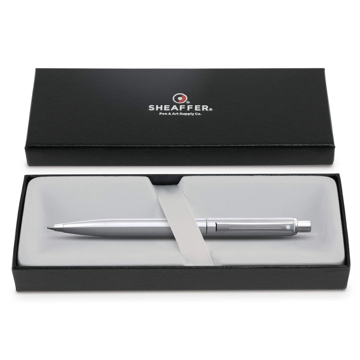 Sheaffer Sentinel, Black Resin Barrel, Chrome Cap, Nickel Plate Trim, Ballpoint cross