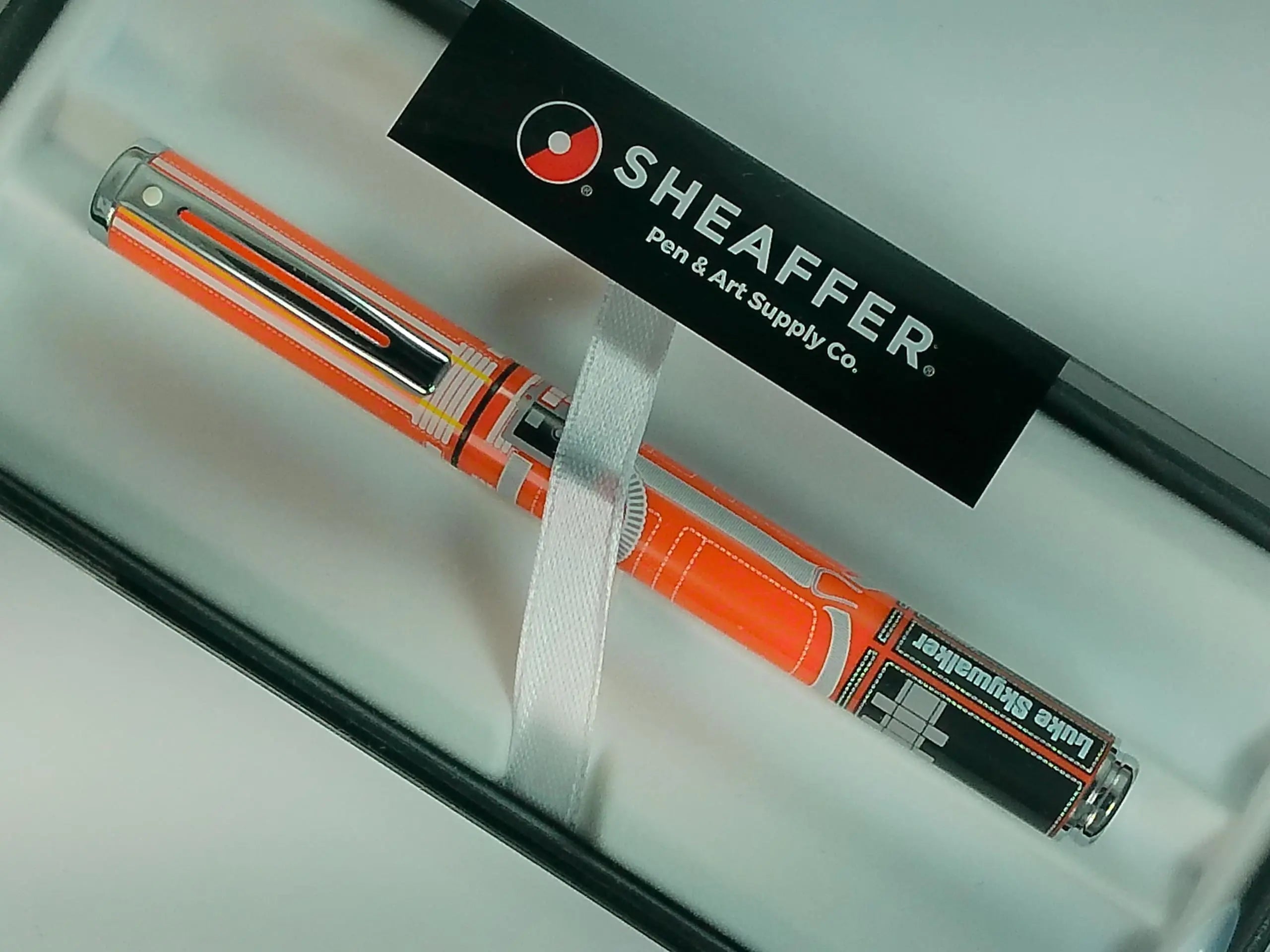 Sheaffer Star Wars™ POP Luke Skywalker™ Skywalker X-Wing Pilot themed design, cylindrical profile, ergonomic grip and Polished Chrome Trim Gel Rollerball Pen by Cross Sheaffer
