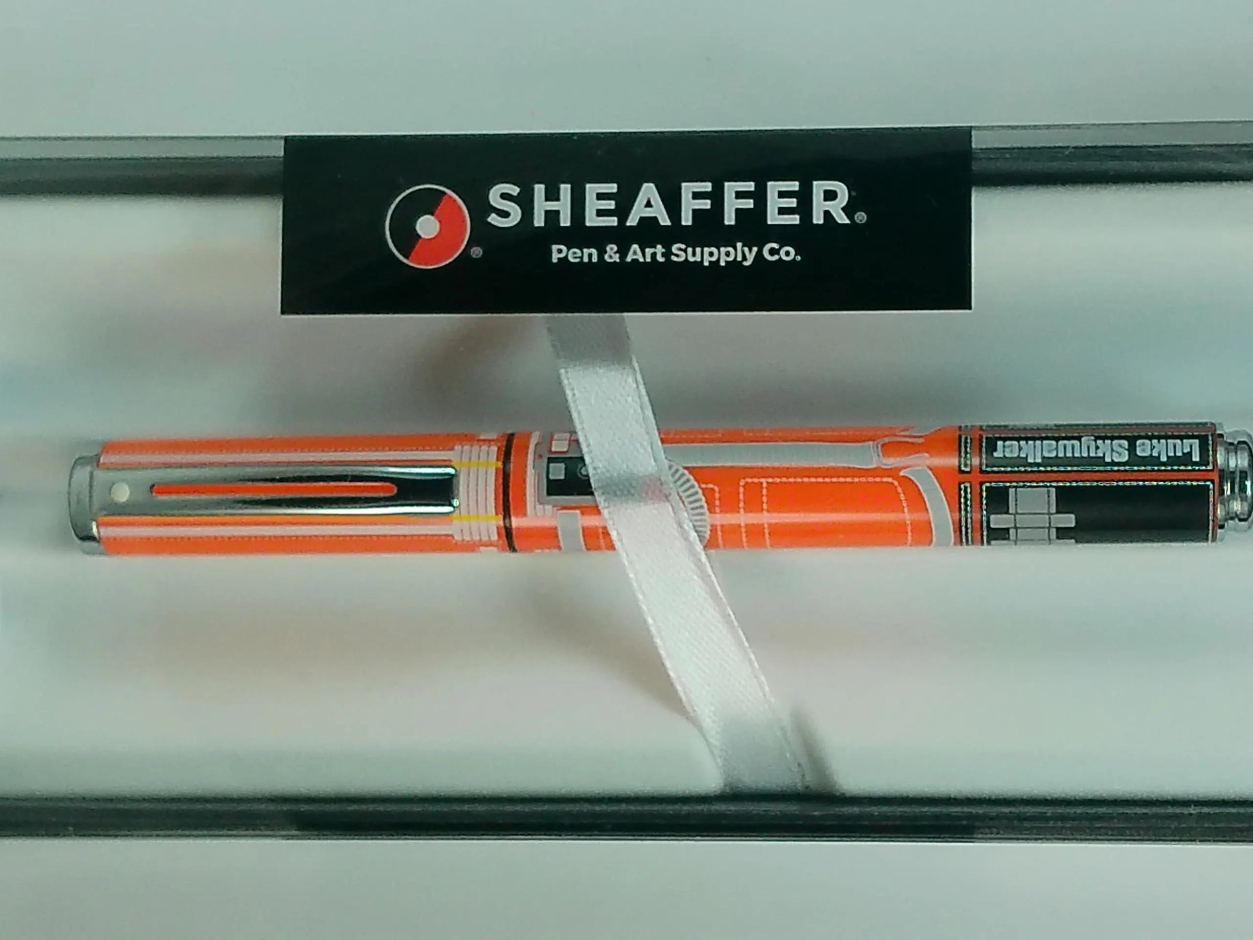 Sheaffer Star Wars™ POP Luke Skywalker™ Skywalker X-Wing Pilot themed design, cylindrical profile, ergonomic grip and Polished Chrome Trim Gel Rollerball Pen by Cross Sheaffer