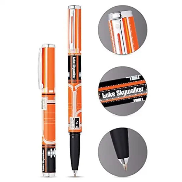 Sheaffer Star Wars™ POP Luke Skywalker™ Skywalker X-Wing Pilot themed design, cylindrical profile, ergonomic grip and Polished Chrome Trim Gel Rollerball Pen by Cross Sheaffer