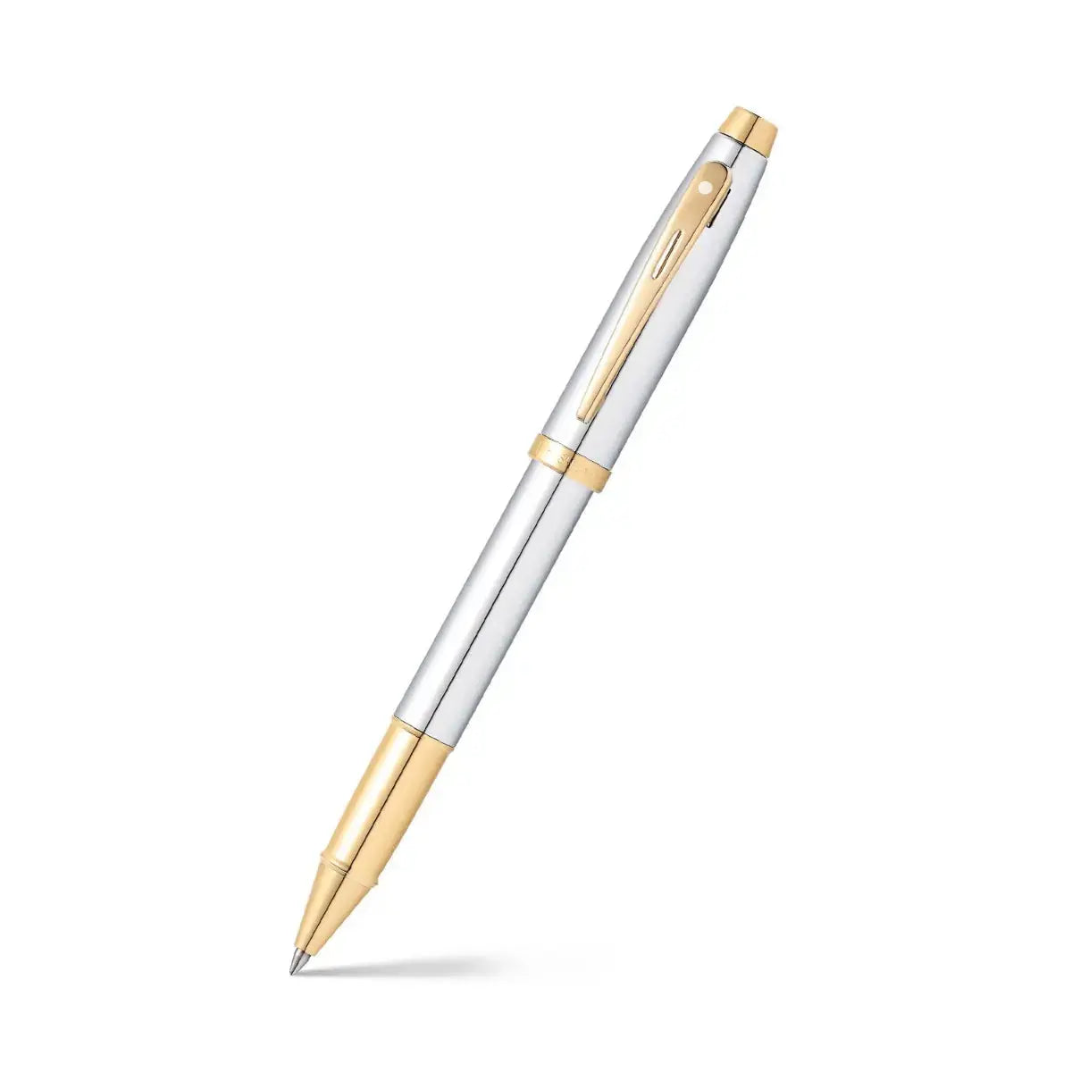 Sheaffer® Gift Set ft. Bright Chrome S100 9340 with Gold Tone Trim as Set of 2 pens - Ballpoint Pen & Fountain pen (M) - My Store