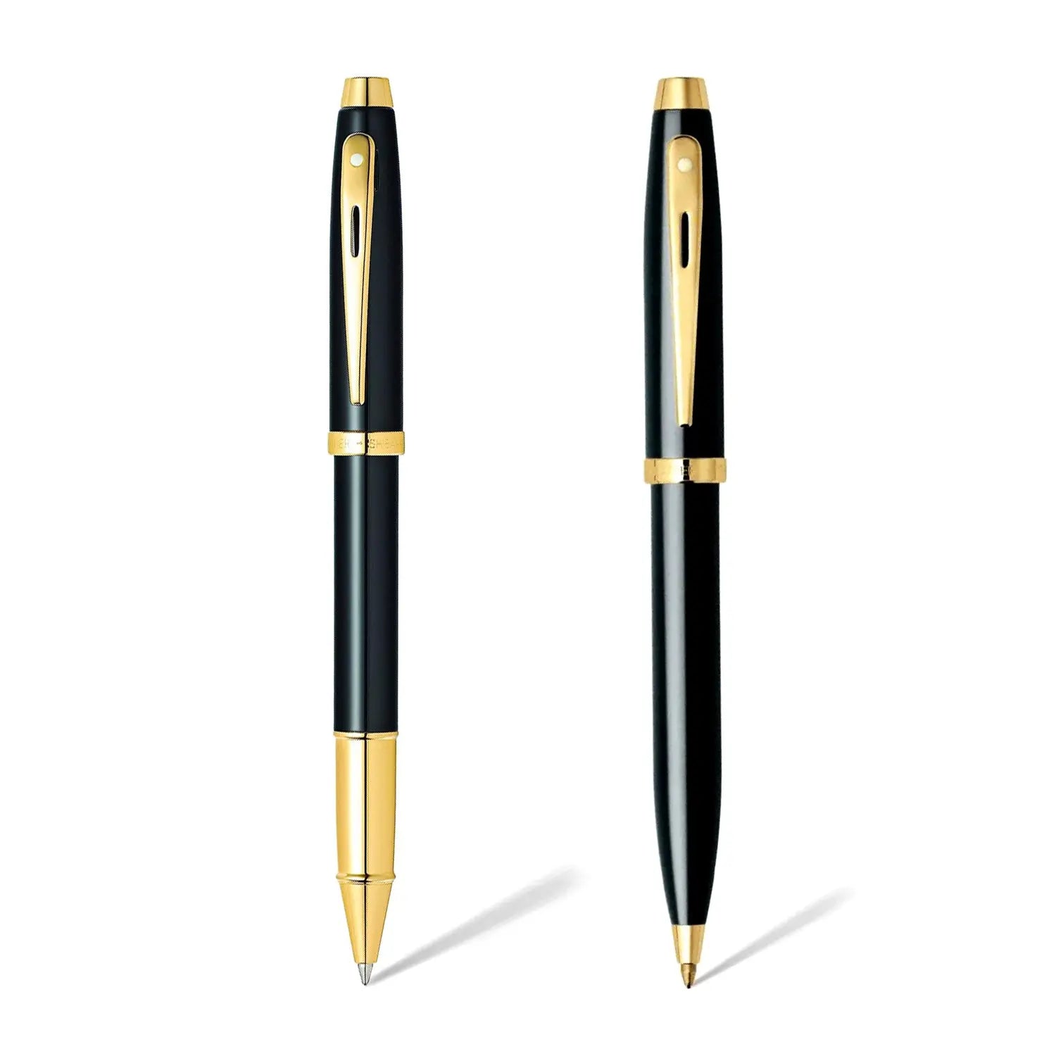 Sheaffer® Gift Set ft. Glossy Black S100 9322 with Gold Tone Trim as Set of 2 pens - Ballpoint Pen & Rollerball pen - My Store