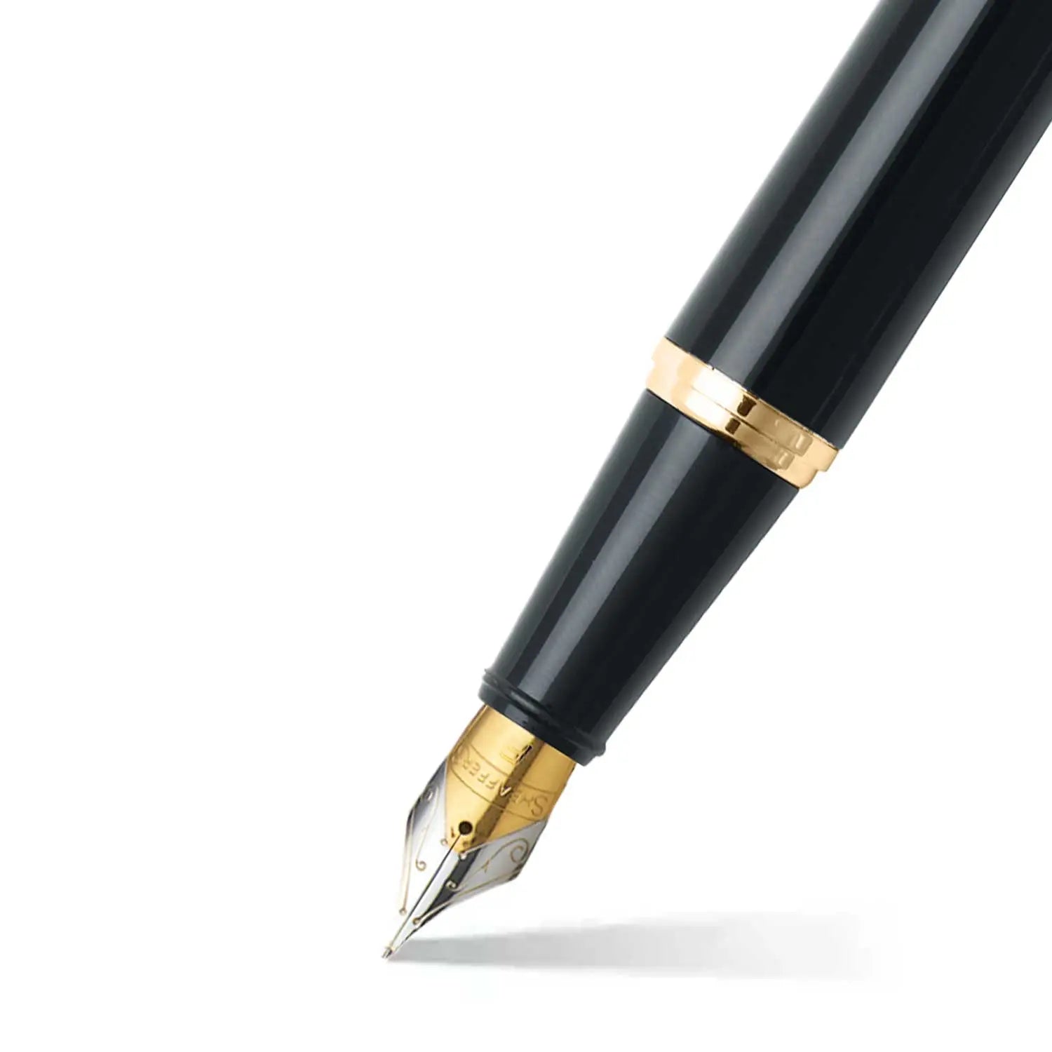 Sheaffer® Gift Set ft. Glossy Black S300 9325 with Gold Tone Trim as Set of 2 pens - Rollerball Pen & Fountain pen (M) - My Store