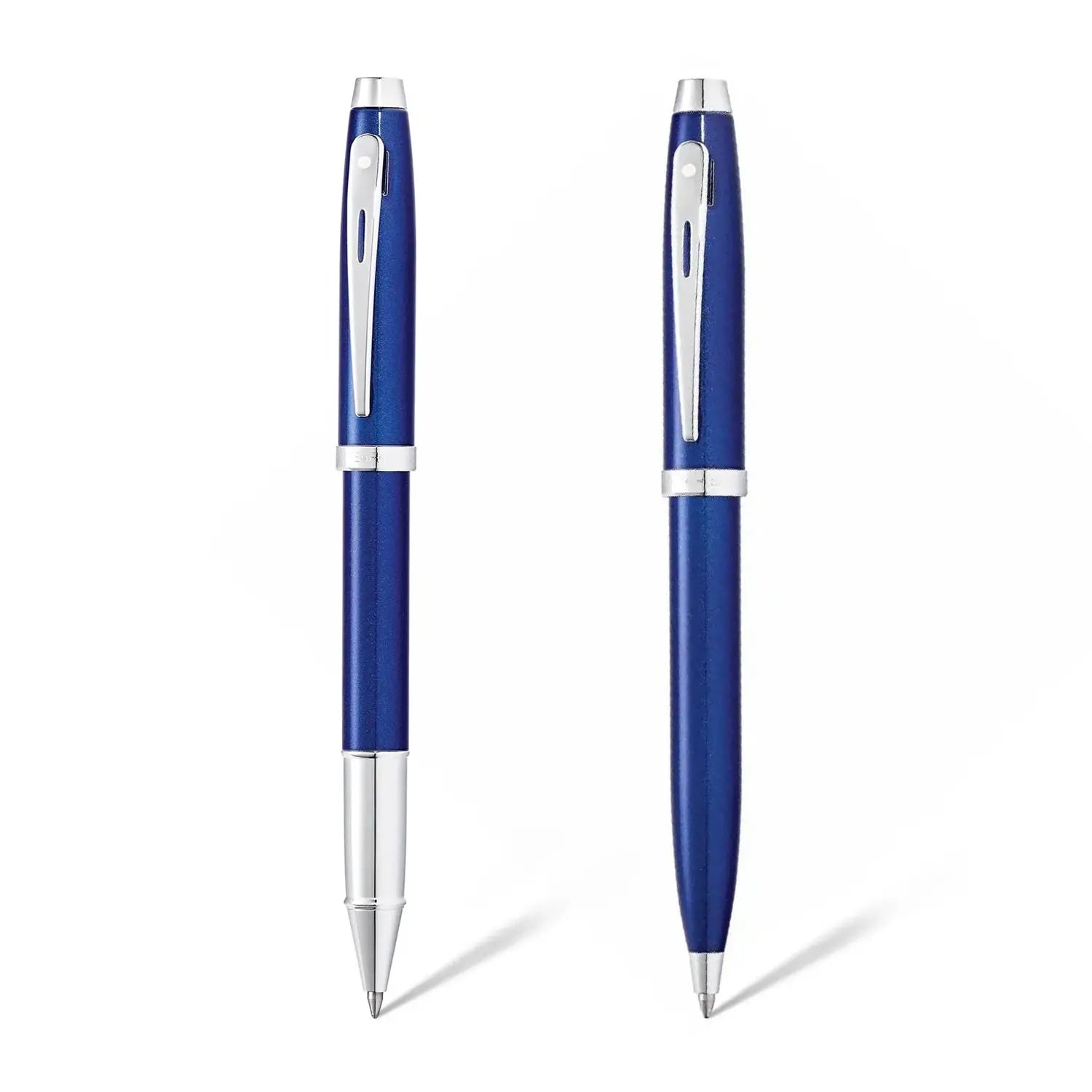Sheaffer® Gift Set ft. Glossy Blue S100 9339 with Chrome Trim as Set of 2 pens - Ballpoint Pen & Rollerball pen - My Store