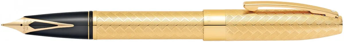 Sheaffer® Legacy 23KT Gold-plated Fountain Pen with Engraved Chevron Pattern Sheaffer