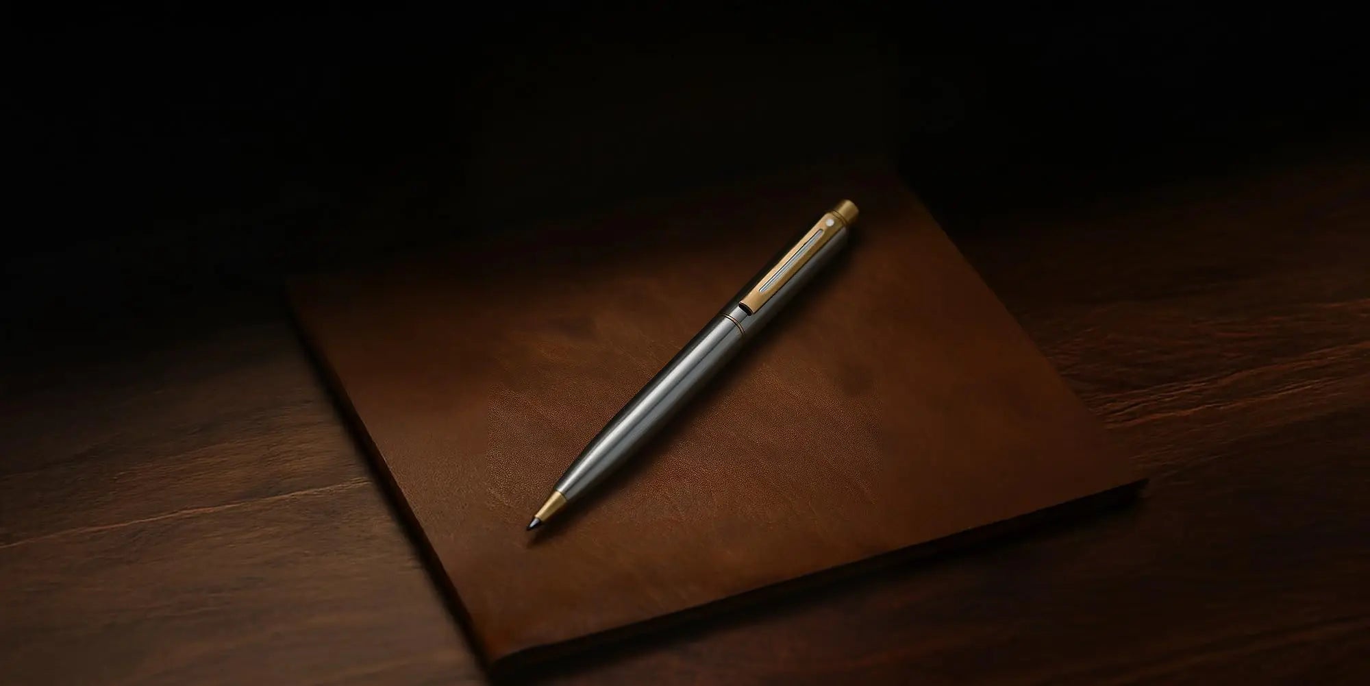 Sheaffer® Sentinel 325 Brushed Chrome Ballpoint pen with Gold Tone Trim Sheaffer