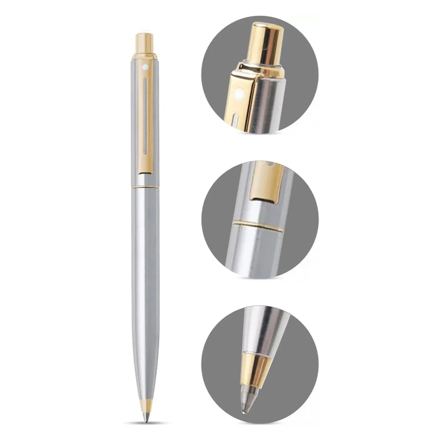Sheaffer® Sentinel 325 Brushed Chrome Ballpoint pen with Gold Tone Trim Sheaffer
