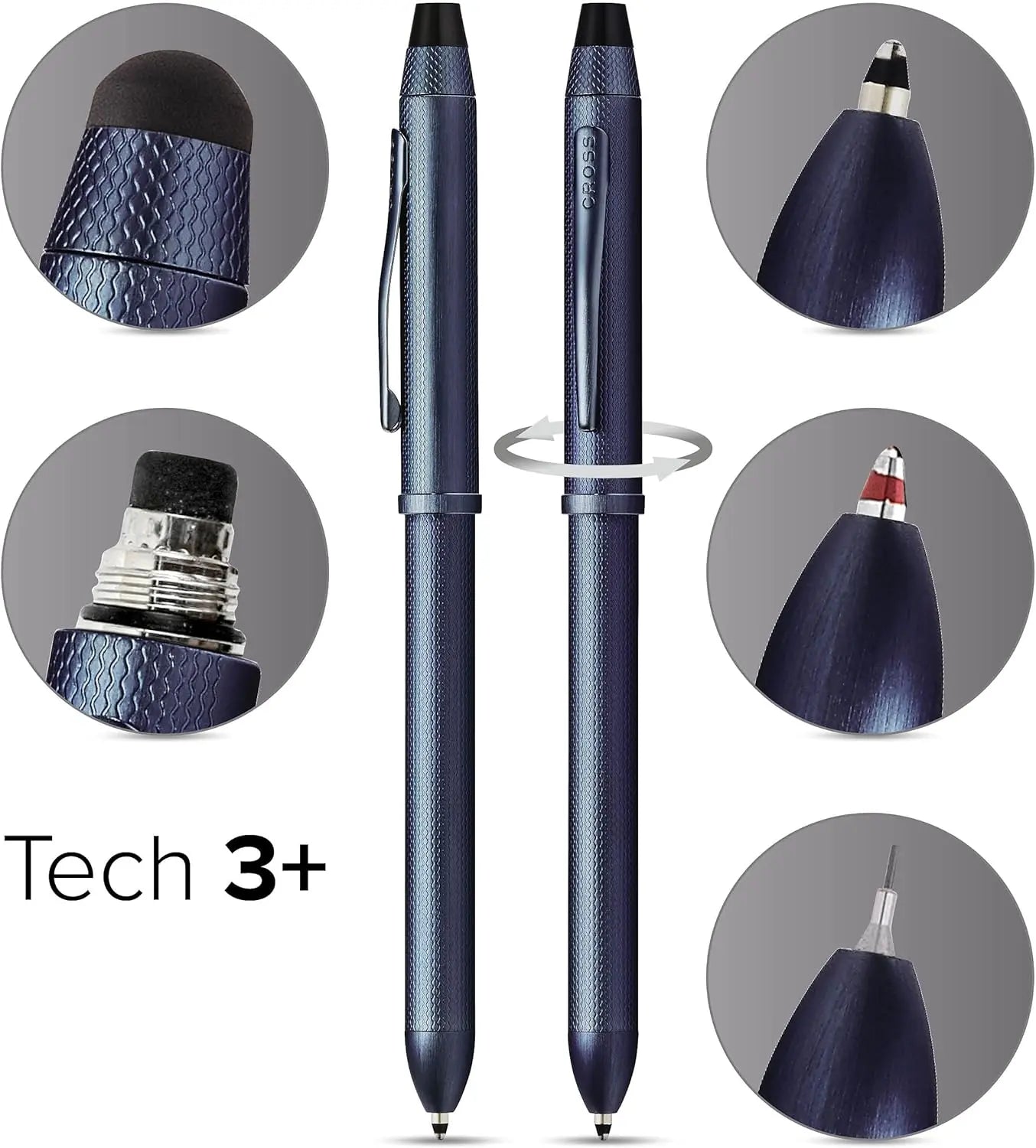 Tech3+ Dark Blue PVD Multifunction Pen Cross