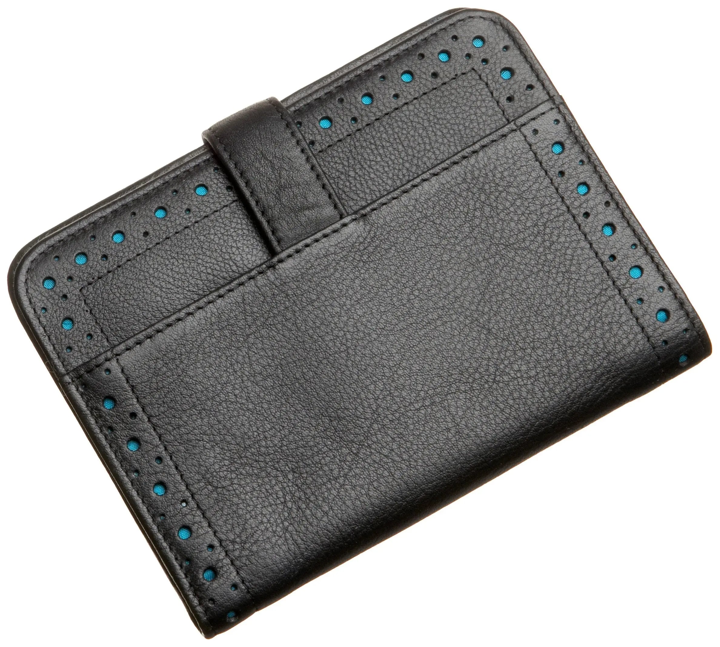 Cross Autocross AC209-1A Women's Money Wallet Collection Passport Wallet (Black/Turquoise) Cross