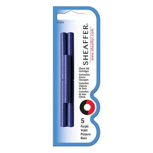 1 X Sheaffer Skrip Ink Cartridges, Purple, 5 Pack Blister Card (96380) Sheaffer