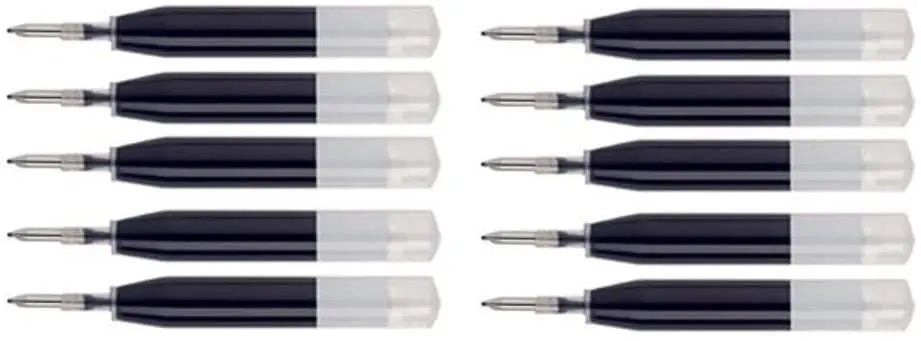 10 Intrepid Black Gel Ink Refill [Bulk Packing] for Cross and Sheaffer Ion Pen. Black Gel Ink (Black) Intrepid