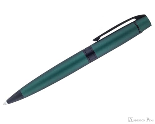 Sheaffer 300 Matte Green Pen with Contrating Black PVD Trims and Matching Pouch gift Set Sheaffer