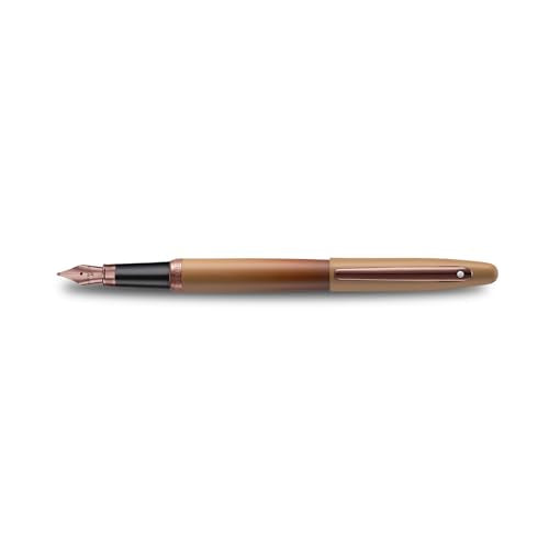 Sheaffer VFM 9428 Coffee Edition Matt Brown Fountain Pen with Regal Brown PVD Trims - Medium Sheaffer