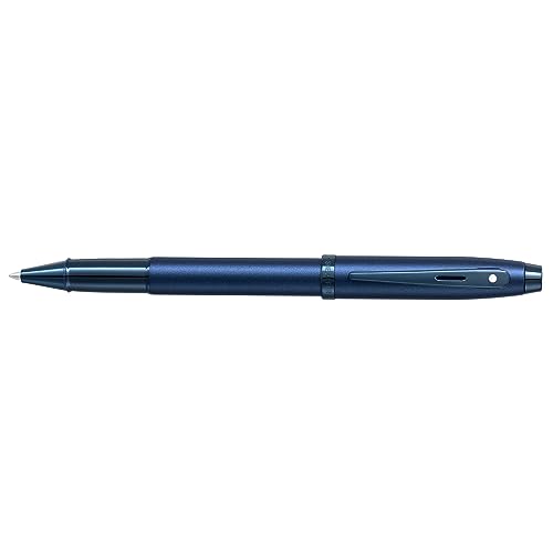 Sheaffer Gift 100 9371 Satin Blue with PVD Blue Trim Ballpoint Pen | Premium Blue Ball Pen | Premium Pen Gift Set - crosspenmall.com