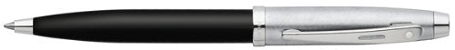 Sheaffer 100 Glossy Black w/ Brushed Chrome Cap w/ Nickel Plated Trim Ballpoint Sheaffer