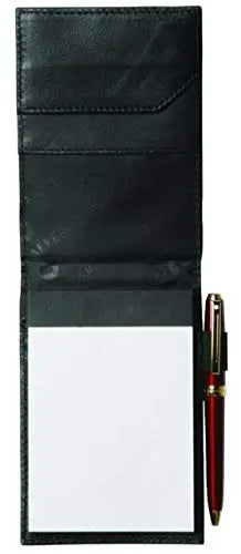 Sheaffer 100% Full Grain Leather and 1680D Ballistic Nylon Notepad Holder/Jotter with Pen Loop, Front Pockets 5" x 3 1/2". New Sheaffer