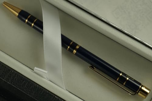 Sheaffer Made in The USA Signature Targa Prestige Blue with Signature Targa Gold Rings/appointments Barrel Ballpoint Pen and Matching Sheaffer Journal - crosspenmall.com