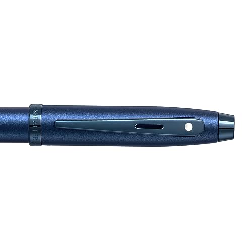 Sheaffer Gift 100 9371 Satin Blue with PVD Blue Trim Ballpoint Pen | Premium Blue Ball Pen | Premium Pen Gift Set - crosspenmall.com