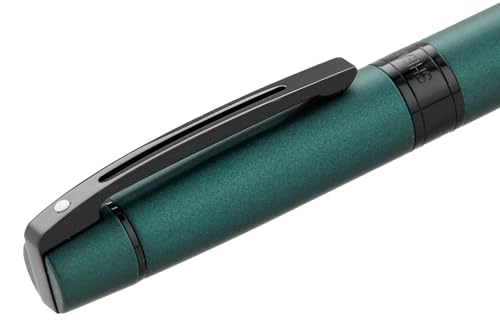 Sheaffer 300 Matte Green Pen with Contrating Black PVD Trims and Matching Pouch gift Set Sheaffer