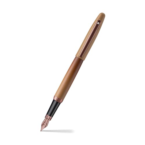 Sheaffer VFM 9428 Coffee Edition Matt Brown Fountain Pen with Regal Brown PVD Trims - Medium Sheaffer