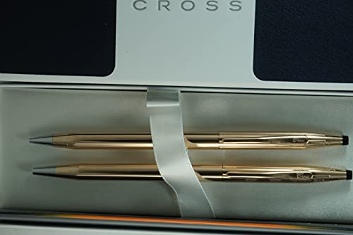 Cross Classic Century Made in the USA 14k Gold Filled/Rolled Gold Ball Pen and 0.5MM Pencil. This is quality at its Best from Lincoln Rhode Island, USA Cross