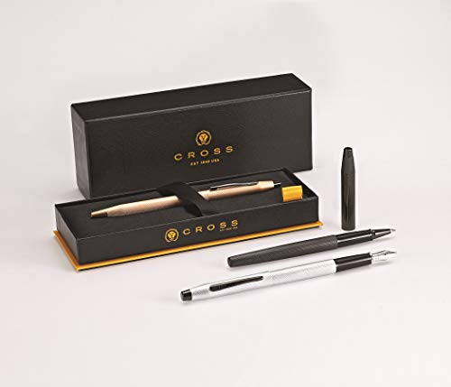 Cross Classic Century Refillable Ballpoint Pen, Medium Ballpen, Includes Premium Gift Box - Brushed Black Cross