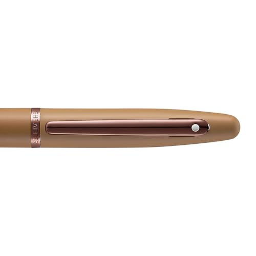 Sheaffer VFM 9428 Coffee Edition Matt Brown Fountain Pen with Regal Brown PVD Trims - Medium Sheaffer