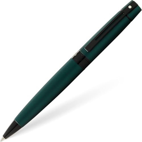 Sheaffer 300 Matte Green Pen with Contrating Black PVD Trims and Matching Pouch gift Set Sheaffer