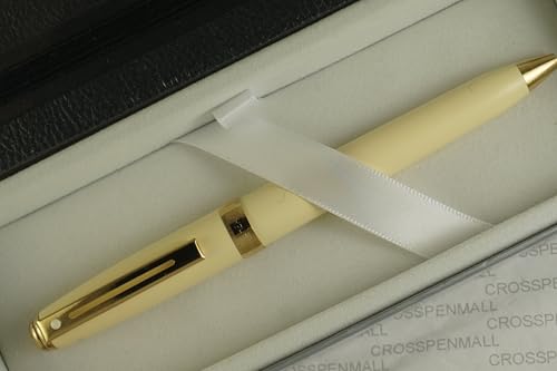 Sheaffer Cross Made in the USA Prelude Signature Champagne White and 22KT Gold Appointments Ballpoint Pen and Journal. Sheaffer