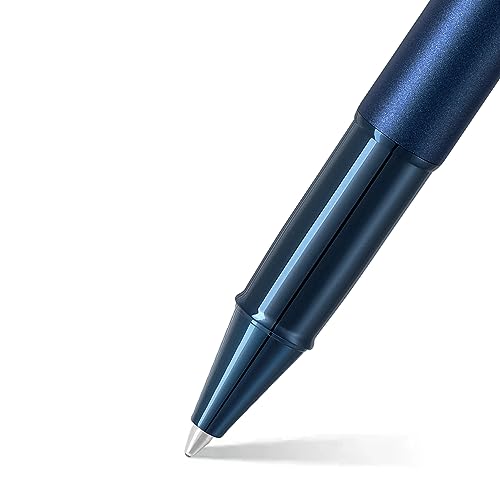 Sheaffer Gift 100 9371 Satin Blue with PVD Blue Trim Ballpoint Pen | Premium Blue Ball Pen | Premium Pen Gift Set - crosspenmall.com