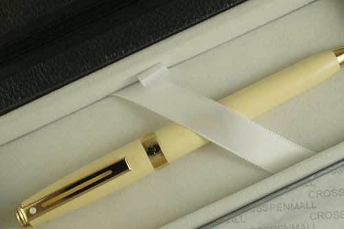 Sheaffer Cross Made in the USA Prelude Signature Champagne White and 22KT Gold Appointments Ballpoint Pen and Journal. Sheaffer