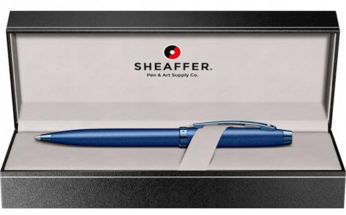 Sheaffer 100 Satin Blue with PVD Blue Trim Pen | Premium Blue Pen | Premium Pen Gift box Sheaffer