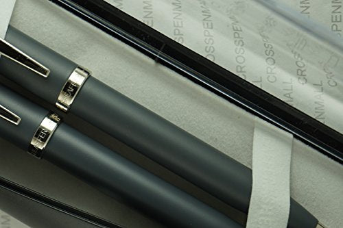 Sheaffer 100 Satin Matte Grey with Nickel appointments Pen and 0.7mm Pencil set. Sheaffer