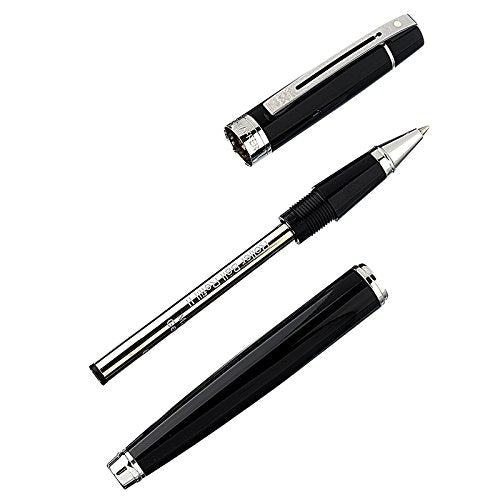 Sheaffer 300 Glossy black with Gold Trim Pen and Leather Pouch Gift Set Sheaffer