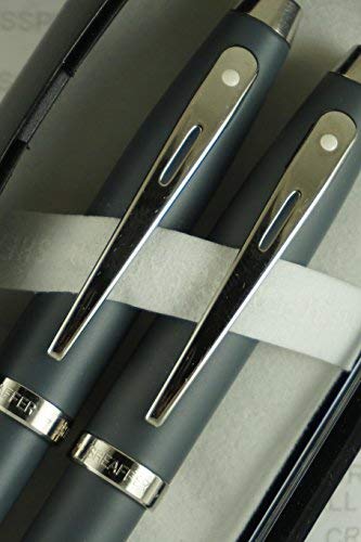 Sheaffer 100 Satin Matte Grey with Nickel appointments Pen and 0.7mm Pencil set. Sheaffer