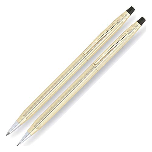 Classic Century Ballpoint Pen & Pencil Set by Cross - Gold Filled/Rolled Gold - crosspenmall.com