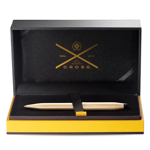 Cross Century II Refillable Ballpoint Pen, Medium Ballpen, Includes Premium Gift Box - 23KT Gold Plate Cross